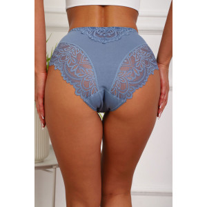 Трусы женские №64979 хлопок стрейч (р-ры: 50-54) джинс