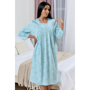 Сорочка женская 1782К/4 кулирка (последний размер) голубой 48,58