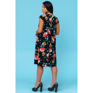 Сарафан женский 1077/14 масло (последний размер) красные цветы 48