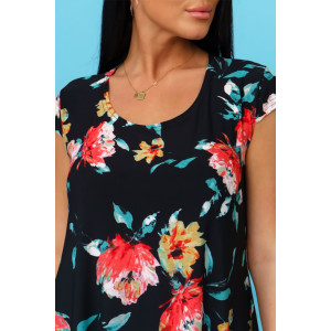 Сарафан женский 1077/14 масло (последний размер) красные цветы 48