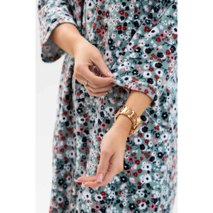 Халат женский 1965/5 велюр (последний размер) зеленый-2 52