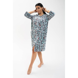 Халат женский 1965/5 велюр (последний размер) зеленый-2 52