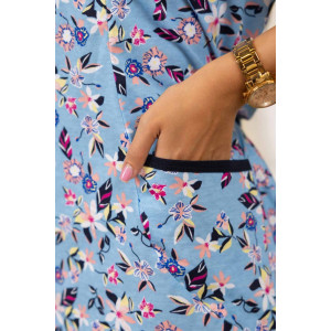 Халат женский 14/55 кулирка (последний размер) голубой 54