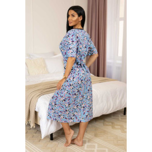 Халат женский 14/55 кулирка (последний размер) голубой 54