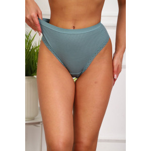 Трусы женские №64978 хлопок стрейч (р-ры: 50-54) зеленый