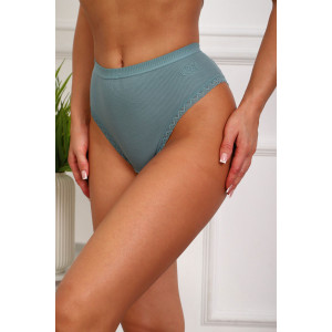 Трусы женские №64978 хлопок стрейч (р-ры: 50-54) зеленый