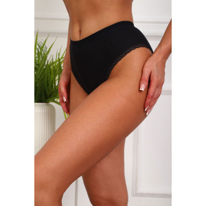 Трусы женские №64978 хлопок стрейч (р-ры: 50-54) черный