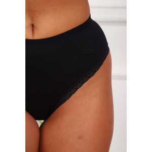 Трусы женские №64978 хлопок стрейч (р-ры: 50-54) черный