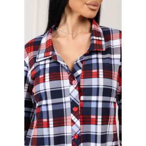 Халат женский 2009/3 кулирка (последний размер) красный-синий 54