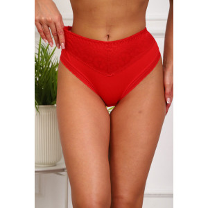 Трусы женские №64977 хлопок стрейч (р-ры: 48-52) красный