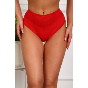 Трусы женские №64977 хлопок стрейч (р-ры: 48-52) красный