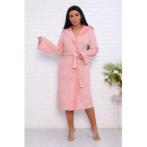 Халат женский 222 махра (последний размер) розовый персик 48-50