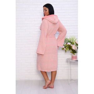 Халат женский 222 махра (последний размер) розовый персик 48-50