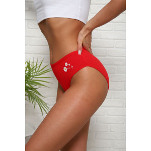 Трусы женские №64911 хлопок стрейч (последний размер) красный 50