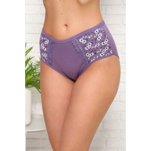 Трусы женские №64845 кулирка с лайкрой (последний размер) сирень 46