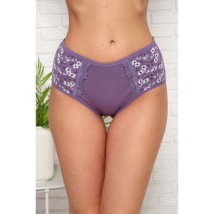 Трусы женские №64845 кулирка с лайкрой (последний размер) сирень 46
