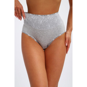 Трусы женские №45098 кулирка с лайкрой (р-ры: 52-56) серый
