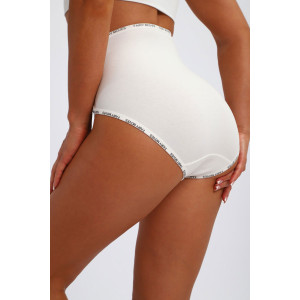 Трусы женские №45098 кулирка с лайкрой (р-ры: 52-56) белый