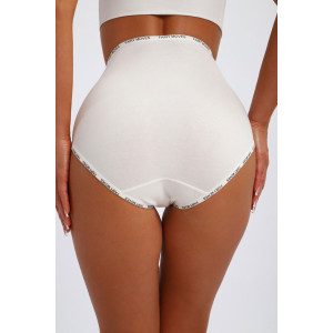 Трусы женские №45098 кулирка с лайкрой (р-ры: 52-56) белый