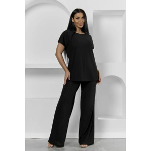 Пижама женская "Белла" 1324-18 полиэстер с лайкрой (р-ры: 42-56) черный