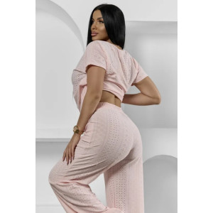 Пижама женская "Белла" 1324-17 полиэстер с лайкрой (р-ры: 42-56) розовый