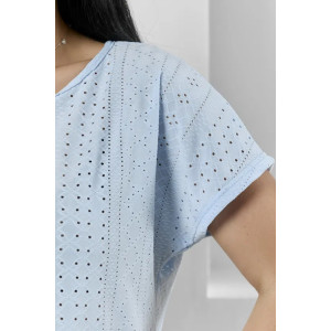 Пижама женская "Белла" 1324-16 полиэстер с лайкрой (р-ры: 42-56) небесный