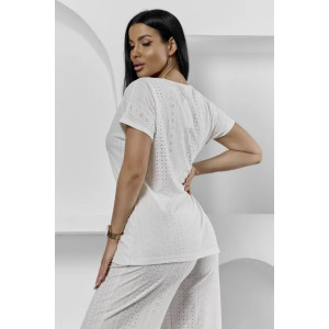 Пижама женская "Белла" 1324-15 полиэстер с лайкрой (р-ры: 42-56) молочный