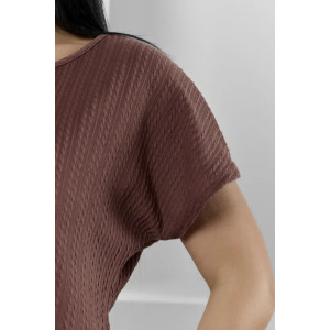 Пижама женская "Белла" 1324-14 полиэстер с лайкрой (р-ры: 42-56) коричневый