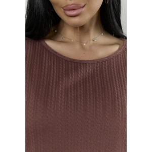 Пижама женская "Белла" 1324-14 полиэстер с лайкрой (р-ры: 42-56) коричневый