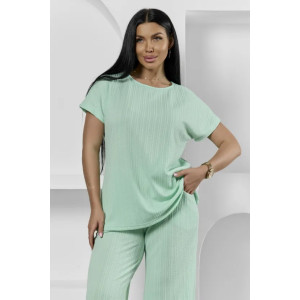 Пижама женская "Белла" 1324-13 полиэстер с лайкрой (р-ры: 42-56) зеленый