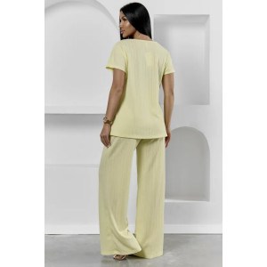 Пижама женская "Белла" 1324-12 полиэстер с лайкрой (р-ры: 42-56) желтый