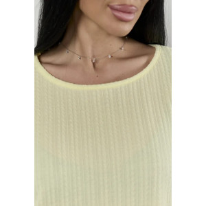 Пижама женская "Белла" 1324-12 полиэстер с лайкрой (р-ры: 42-56) желтый