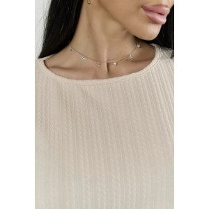 Пижама женская "Белла" 1324-10 полиэстер с лайкрой (р-ры: 42-56) бежевый