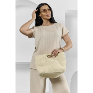 Пижама женская "Белла" 1324-10 полиэстер с лайкрой (р-ры: 42-56) бежевый