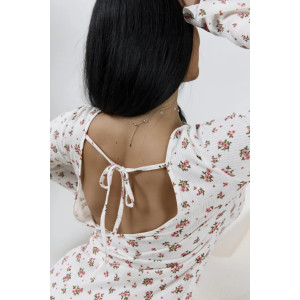 Платье-сорочка женское "Таня" 1402-2 кашкорсе (р-ры: 42-56) молочный