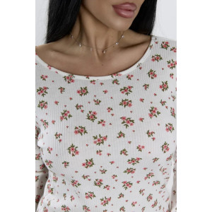 Платье-сорочка женское "Таня" 1402-2 кашкорсе (р-ры: 42-56) молочный