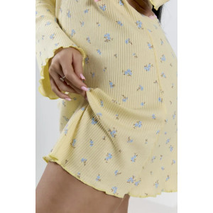 Платье-сорочка женское "Таня" 1402-2 кашкорсе (р-ры: 42-56) желтый