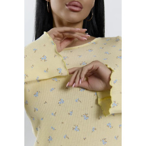 Платье-сорочка женское "Таня" 1402-2 кашкорсе (р-ры: 42-56) желтый