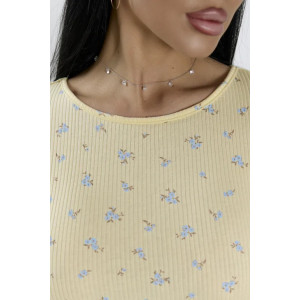 Платье-сорочка женское "Таня" 1402-2 кашкорсе (р-ры: 42-56) желтый