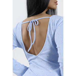 Платье-сорочка женское "Таня" 1402-1 кашкорсе (р-ры: 42-56) голубой