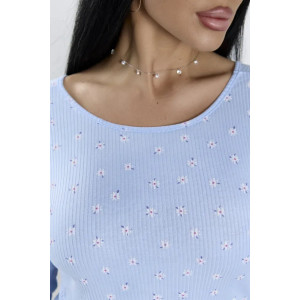 Платье-сорочка женское "Таня" 1402-1 кашкорсе (р-ры: 42-56) голубой