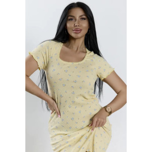 Сорочка женская "Тики" 1403-2 кашкорсе (р-ры: 46-60) желтый