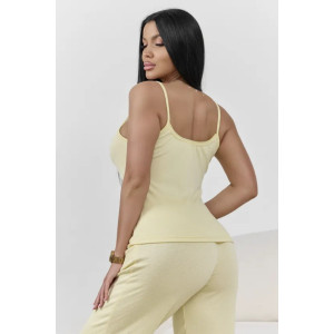 Пижама тройка женская "Ирина 3" 1262-5 вискоза (р-ры: 44-58) желтый Пижама тройка женская "Ирина 3" 1262-5 вискоза (р-ры: 44-58) желтый