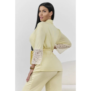 Пижама тройка женская "Ирина 3" 1262-5 вискоза (р-ры: 44-58) желтый Пижама тройка женская "Ирина 3" 1262-5 вискоза (р-ры: 44-58) желтый