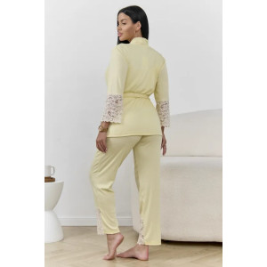 Пижама тройка женская "Ирина 3" 1262-5 вискоза (р-ры: 44-58) желтый Пижама тройка женская "Ирина 3" 1262-5 вискоза (р-ры: 44-58) желтый