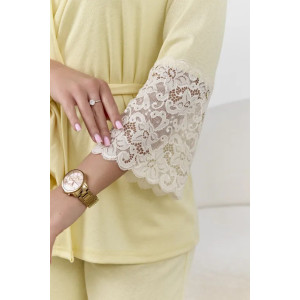 Пижама тройка женская "Ирина 3" 1262-5 вискоза (р-ры: 44-58) желтый Пижама тройка женская "Ирина 3" 1262-5 вискоза (р-ры: 44-58) желтый