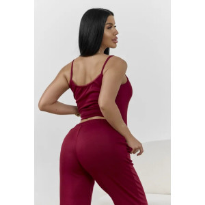 Пижама тройка женская "Ирина 3" 1262-4 вискоза (р-ры: 44-58) бордо