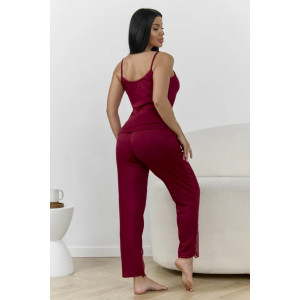 Пижама тройка женская "Ирина 3" 1262-4 вискоза (р-ры: 44-58) бордо