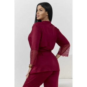 Пижама тройка женская "Ирина 3" 1262-4 вискоза (р-ры: 44-58) бордо