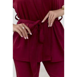 Пижама тройка женская "Ирина 3" 1262-4 вискоза (р-ры: 44-58) бордо